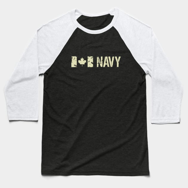 Canadian Navy Baseball T-Shirt by Jared S Davies